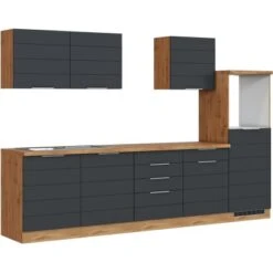 Held Möbel Küchenzeile 300 Cm Matt Grau-Wotaneiche Ohne E-Geräte 12 Held Möbel Küchenzeile 300 Cm Matt Grau-Wotaneiche Ohne E-Geräte -Kuchenwelt 0036 11016600 1016.6293 1b