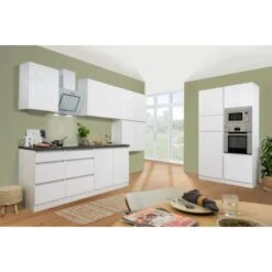 Respekta Premium Küchenzeile Grifflos 435 Cm Weiß Hochglanz-Weiß 23 Respekta Premium Küchenzeile Grifflos 435 Cm Weiß Hochglanz-Weiß -Kuchenwelt 020 Doppelblockgeschlossen 3