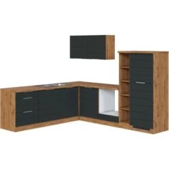 Held Möbel Winkelküche 240 Cm - 270 Cm Matt Grau-Wotaneiche Ohne E-Geräte -Kuchenwelt 029 11016600 1014.6293 1 2