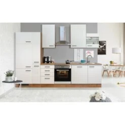 Flex-Well Exclusiv Küchenzeile Vintea 310 Cm Magnolia-Lancelot Oak -Kuchenwelt 031 4051 G3102604033VINTEA