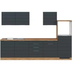 Held Möbel Küchenzeile 300 Cm Matt Grau-Wotaneiche Ohne E-Geräte 13 Held Möbel Küchenzeile 300 Cm Matt Grau-Wotaneiche Ohne E-Geräte -Kuchenwelt 036 11016600 1016.629 1a 2