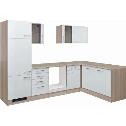 Flex-Well Exclusiv Winkelküche Abaco 280 Cm Ohne E-Geräte Perlmutt Glänzend 3 Flex-Well Exclusiv Winkelküche Abaco 280 Cm Ohne E-Geräte Perlmutt Glänzend