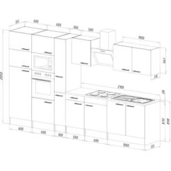 Respekta Küchenzeile Ohne E-Geräte 360 Cm Weiß Seidengl.-Eiche York -Kuchenwelt 08 4384 LBKB360EYWMIGKE 04