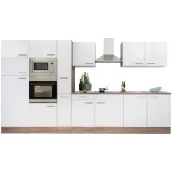 Respekta Küchenzeile Ohne E-Geräte 360 Cm Weiß Seidengl.-Eiche York -Kuchenwelt 08 4384 LBKB360EYWMIGKE 07