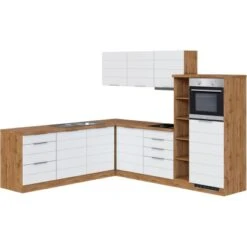 Held Möbel Winkelküche 240 Cm - 270 Cm Matt Weiß-Wotaneiche -Kuchenwelt 093 11016600 1029.6291 1 2