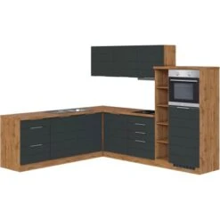 Held Möbel Winkelküche 240 Cm - 270 Cm Matt Grau-Wotaneiche -Kuchenwelt 095 11016600 1029.6293 1 2