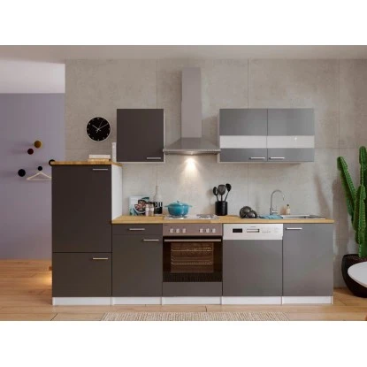 Respekta Economy Küchenzeile KB280WG 280 Cm Grau-Weiß 6 Respekta Economy Küchenzeile KB280WG 280 Cm Grau-Weiß – Bild 4