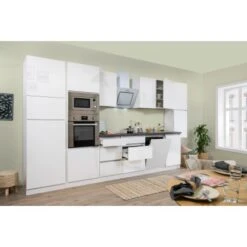 Respekta Premium Küchenzeile GLRP395HWWGKE 395 Cm Weiß Hochglanz 23 Respekta Premium Küchenzeile GLRP395HWWGKE 395 Cm Weiß Hochglanz -Kuchenwelt 12002 4384 122020 Seitlich