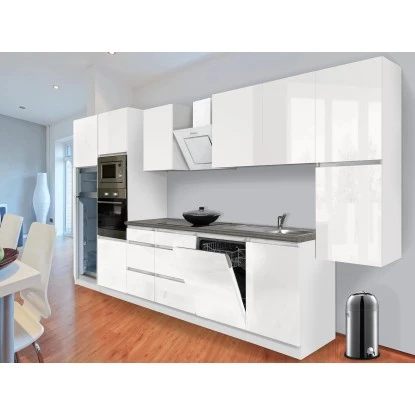Respekta Premium Küchenzeile GLRP395HWWGKE 395 Cm Weiß Hochglanz 14 Respekta Premium Küchenzeile GLRP395HWWGKE 395 Cm Weiß Hochglanz – Bild 12