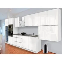 Respekta Premium Küchenzeile Grifflos 435 Cm Weiß Hochglanz-Weiß 31 Respekta Premium Küchenzeile Grifflos 435 Cm Weiß Hochglanz-Weiß -Kuchenwelt 12143 4384 glrp435hwwgke 1