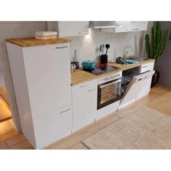 Respekta Economy Küchenzeile KB280WWC 280 Cm Weiß -Kuchenwelt 1316 4384 neu KB280WWCG 03