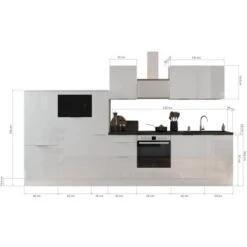 Respekta Selection Küchenzeile Elisabeth RS370WGH 370 Cm Grau-Weiß -Kuchenwelt 145413 4384 3