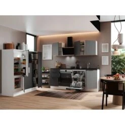 Respekta Selection Küchenzeile Elisabeth RS370WGH 370 Cm Grau-Weiß -Kuchenwelt 145413 4384 5