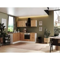 Respekta Selection Winkelküche Elisabeth RSL220WAH 220 Cm Artisan Eiche Nb.-Weiß