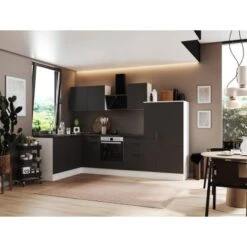 Respekta Selection Winkelküche Elisabeth RSL310WGH 310 Cm Grau-Weiß