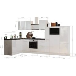 Respekta Selection Winkelküche Elisabeth RSL370WGH 370 Cm Grau-Weiß 13 Respekta Selection Winkelküche Elisabeth RSL370WGH 370 Cm Grau-Weiß -Kuchenwelt 145517 4384 3