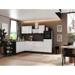 Respekta Selection Winkelküche Elisabeth RSL280HGWH 280 Cm Weiß-Grau