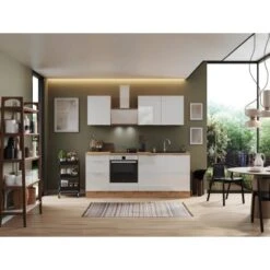 Respekta Selection Küchenzeile Elisabeth RS220AWH 220 Cm Weiß-Artisan Eiche Nb. -Kuchenwelt 145766 4384 4