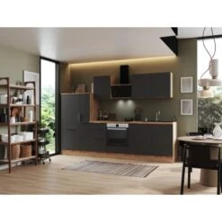 Respekta Selection Küchenzeile Elisabeth RS310AGH 310 Cm Grau-Artisan Eiche Nb.