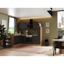 Respekta Selection Winkelküche Elisabeth RSL250AGH 250 Cm Grau-Artisan Eiche Nb.