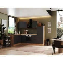 Respekta Selection Winkelküche Elisabeth RSL280AGH 280 Cm Grau-Artisan Eiche Nb.