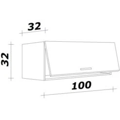 Flex-Well Exclusiv Kurz-Oberschrank Morean 100x32 Cm Basaltgrau Matt - San Remo -Kuchenwelt 164392 4051 5 3
