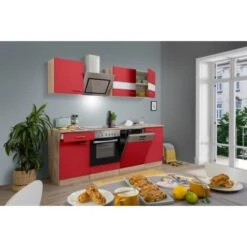 Respekta Economy Küchenzeile KB220ESRSC 220 Cm Rot-Eiche Sägerau 16 Respekta Economy Küchenzeile KB220ESRSC 220 Cm Rot-Eiche Sägerau -Kuchenwelt 1711829 KB220ESRSC 01