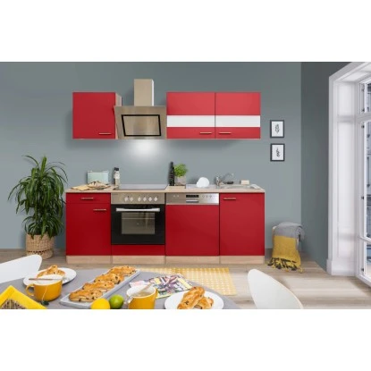 Respekta Economy Küchenzeile KB220ESRSC 220 Cm Rot-Eiche Sägerau 3 Respekta Economy Küchenzeile KB220ESRSC 220 Cm Rot-Eiche Sägerau