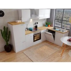 Respekta Winkelküche KBL280WWCG 280 X 172 Cm Weiß-Butcher Nussbaum -Kuchenwelt 184 4384 neu KBL280WWCG 03