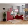 Respekta Winkelküche KBL280WRCG 280 X 172 Cm Rot-Weiß-Butcher Nussbaum -Kuchenwelt 185 4384 neu KBL280WRCG 01