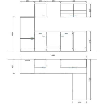 Respekta Winkelküche KBL280WGCG 280 X 172 Cm Grau-Weiß-Butcher Nussbaum 7 Respekta Winkelküche KBL280WGCG 280 X 172 Cm Grau-Weiß-Butcher Nussbaum – Bild 5