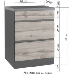 Held Möbel Küchenunterschrank Turin 60 Cm Mit Auszügen Wotaneiche/Graphit 19 Held Möbel Küchenunterschrank Turin 60 Cm Mit Auszügen Wotaneiche/Graphit -Kuchenwelt 189404 11016600 VM 07