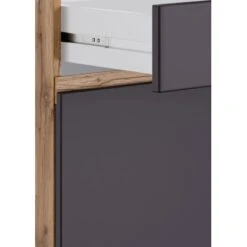 Held Möbel Küchenunterschrank Turin 60 Cm 1 Tür 1 Schublade Graphit/Wotaneiche -Kuchenwelt 189414 11016600 CU 09