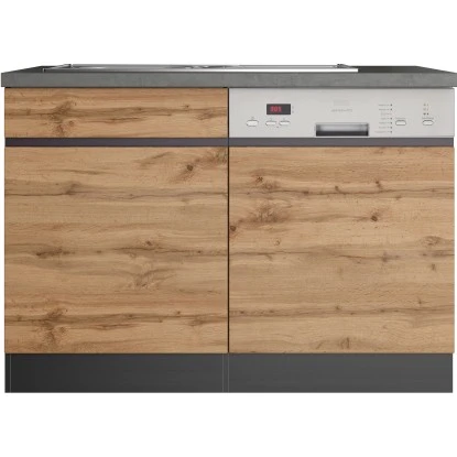 Held Möbel Spülenunterschrank Turin 120 Cm Mit GSP-Blende Wotaneiche/Graphit 4 Held Möbel Spülenunterschrank Turin 120 Cm Mit GSP-Blende Wotaneiche/Graphit – Bild 2