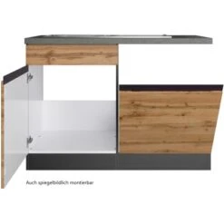 Held Möbel Spülenunterschrank Turin 120 Cm Mit GSP-Blende Wotaneiche/Graphit 20 Held Möbel Spülenunterschrank Turin 120 Cm Mit GSP-Blende Wotaneiche/Graphit -Kuchenwelt 189425 11016600 S 03