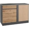 Held Möbel Küchen-Eckschrank Turin 120 Cm Wotaneiche/Graphit -Kuchenwelt 189465 11016600 S 01 1