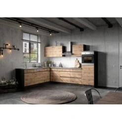 Held Möbel Kühlschrank/Ofenumbauschrank Turin 60 Cm Wotaneiche/Graphit -Kuchenwelt 189522 11016600 AB 04