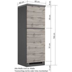 Held Möbel Kühlschrankumbauschrank Turin 60 Cm Graphit/Wotaneiche 20 Held Möbel Kühlschrankumbauschrank Turin 60 Cm Graphit/Wotaneiche -Kuchenwelt 189568 11016600 VM 07