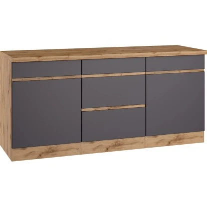 Held Möbel Küchenunterschrank Turin 180 Cm Graphit/Wotaneiche 3 Held Möbel Küchenunterschrank Turin 180 Cm Graphit/Wotaneiche