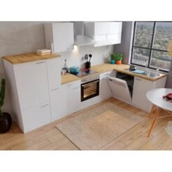 Respekta Winkelküche KBL310WWCG 310 X 172 Cm Weiß-Butcher Nussbaum -Kuchenwelt 193 4384 neu KBL310WWCG 03