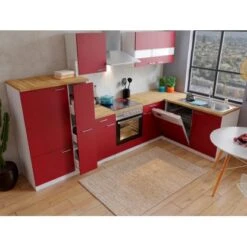 Respekta Winkelküche KBL310WRCG 310 X 172 Cm Rot-Weiß-Butcher Nussbaum 14 Respekta Winkelküche KBL310WRCG 310 X 172 Cm Rot-Weiß-Butcher Nussbaum -Kuchenwelt 194 4384 neu KBL310WRCG 03