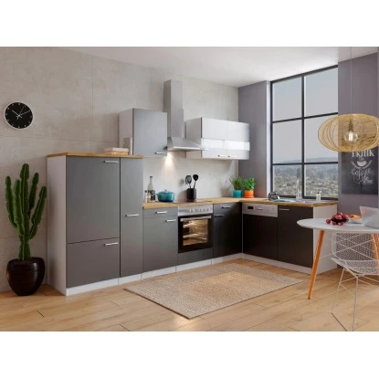 Respekta Winkelküche KBL310WGCG 310 X 172 Cm Grau-Weiß-Butcher Nussbaum 3 Respekta Winkelküche KBL310WGCG 310 X 172 Cm Grau-Weiß-Butcher Nussbaum