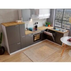 Respekta Winkelküche KBL310WGCG 310 X 172 Cm Grau-Weiß-Butcher Nussbaum 14 Respekta Winkelküche KBL310WGCG 310 X 172 Cm Grau-Weiß-Butcher Nussbaum -Kuchenwelt 195 4384 neu KBL310WGCG 03