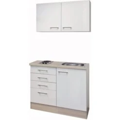 Flex-Well Exclusiv Miniküche Abaco 100 Cm Perlmutt Glänzend-Akazie Nachbildung -Kuchenwelt 1 g 100 501 000 abaco frei