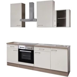 Flex-Well Exclusiv Küchenzeile Eico 220 Cm Magnolienweiß-Tennessee Eiche -Kuchenwelt 1 g 220 1702 022 eico frei