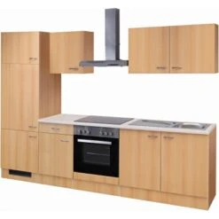 Flex-Well Classic Küchenzeile Nano 270 Cm Buche Nachbildung 7 Flex-Well Classic Küchenzeile Nano 270 Cm Buche Nachbildung -Kuchenwelt 1 g 270 2207 002 nano frei