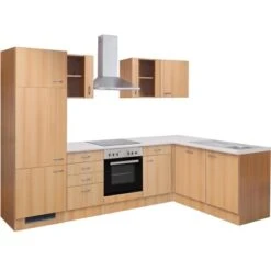 Flex-Well Classic Winkelküche Nano 280 Cm Buche Nachbildung -Kuchenwelt 1 g 999 2802 014 nano frei