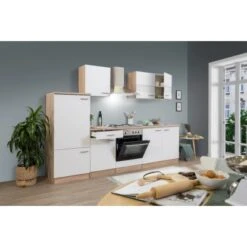 Respekta Küchenzeile KB270ESW 270 Cm Weiß-Eiche Sägerau Nachbildung 24 Respekta Küchenzeile KB270ESW 270 Cm Weiß-Eiche Sägerau Nachbildung -Kuchenwelt 2160901 KB270ESW 01