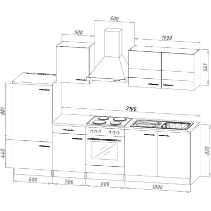 Respekta Küchenzeile KB270ESW 270 Cm Weiß-Eiche Sägerau Nachbildung 6 Respekta Küchenzeile KB270ESW 270 Cm Weiß-Eiche Sägerau Nachbildung – Bild 4