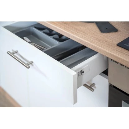 Respekta Küchenzeile KB270ESW 270 Cm Weiß-Eiche Sägerau Nachbildung 19 Respekta Küchenzeile KB270ESW 270 Cm Weiß-Eiche Sägerau Nachbildung – Bild 17